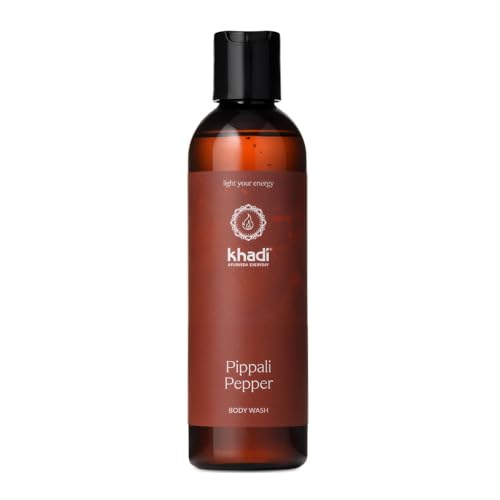 Gel douche Ayurvédique Khadi vitalisant poivre et cardamome nettoie et soigne intensément