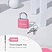 Puroma Keyed Padlock with 2 Keys Alike, 1.1 Inch Locker Lock 40mm Heavy-Duty Locks for Gate Fence Hasp Cabinet Toolbox School Gym Locker (Pink)