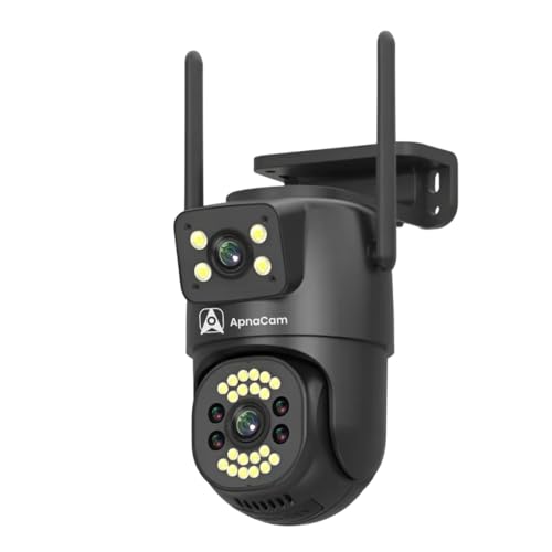 Image of ApnaCam 5MP Outdoor Smart WiFi Wireless IP CCTV Security Camera | Colored Night Vision | 2-Way Audio | Motion Track | Cruise Mode | Support 256 GB Micro SD Card Slot