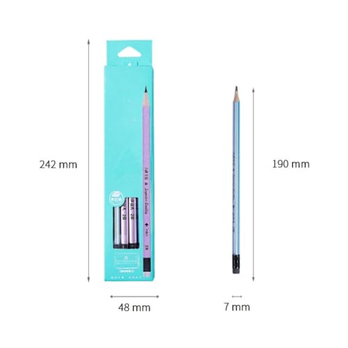 SagaSave HB Pencils Set, 12PcsKids Writing Graphite Pencils with Sharpener & Eraser for School and Office Use (Red) - Image 2