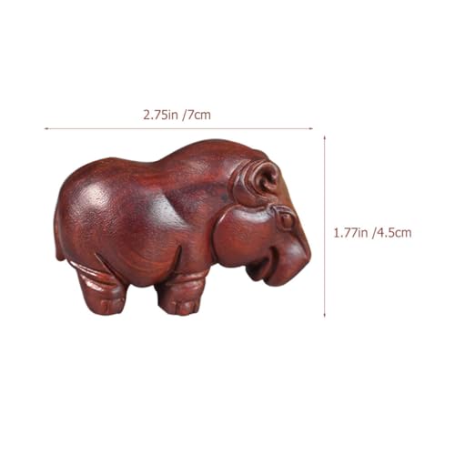 Sculpture artisanale compacte hippopotame, le cadeau en bois idéal
