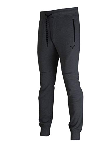 Screenshot Sports-A4050 Mens Spandex Fleece Athletic Jogger Fitness Workout Gym Sweatpants-H.Charcoal-Medium
