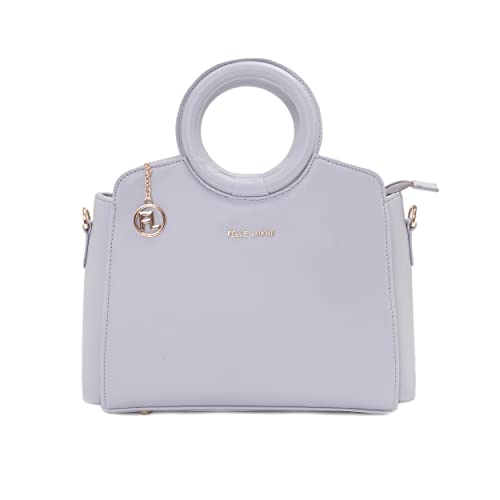 Sac à main en PU bleu glacier taille M compact et logeable - 2