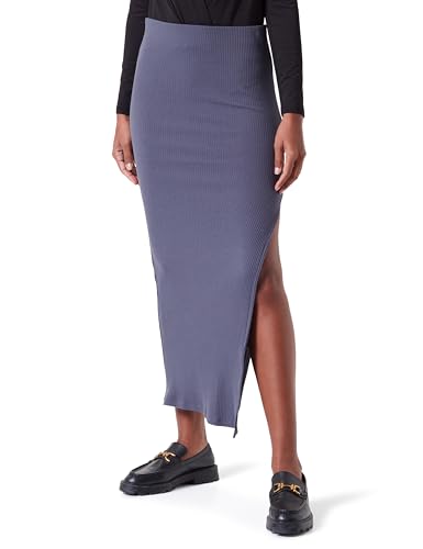 Jupe longue Koton ribbed jupe femme droite fendue stretch longue