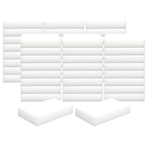 Borrador mágico, paquete de 50 esponjas mágicas de melamina, borradores mágicos a granel, esponjas mágicas extra duraderas para muebles, baño, bañera, fregadero, suelo, zócalo