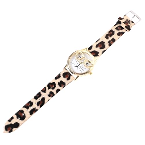 Yardenfun シー猫耳デザイン 子供用腕時計 防水 スポーツ腕時計 男の子 女の子向け プレゼントに 眼鏡猫?モチーフ おしゃれなファッションウォッチ