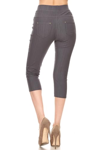 Image of Leggings Depot Women's Cotton Blend Stretch Pull-on Jeggings Casual Pants with Pockets (Available in Plus Size)