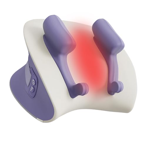 Almohada de Masaje Cervical Eléctrico, Dispositivo de Masaje Shiatsu, Cojín de Relajación Inalámbrico con Calor, Simulación de Masaje con Dedos para Hombros, Espalda, Piernas