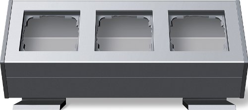 GIRA Profil 55 plaque 3 voies en aluminium pour triple prise
