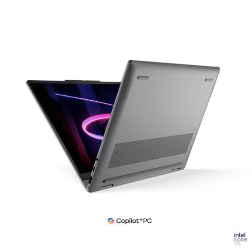 Image of Lenovo Yoga 7 2-in-1, Intel Core Ultra 5 322, 14 inch WUXGA OLED 100% DCI-P3 HDR 60Hz Touch Display,16GB LPDDR5x /2TB SSD, Wi-Fi 7, Backlit KB, FP Reader, Win11, Luna Grey, w /USB Hub, W /GaLiMu