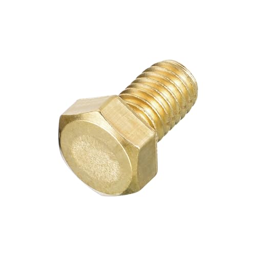 Image of METALLIXITY Hex Head Screw Bolt (3 /8-16x1 /2) 1Pcs, Brass Fully Threaded Solid Brass Hex Bolts Machine Screws - for Machinery Repair