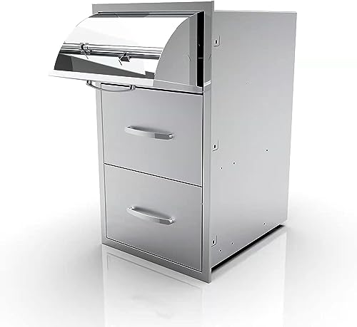 Image of Outdoor Kitchen Triple Drawers 17 inch W x 30 inch H x 21 inch D Built-in BBQ