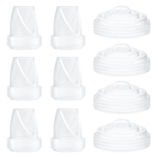 Image of 10PCS M5 Breast Pump Replacement Parts, 6pcs Silicone Duckbill Valve & 4pcs Silicone Diaphragm Compatible with Momcozy M5 Wearable Breastpump, Mom Cozy Breastfeeding Essential Accessories