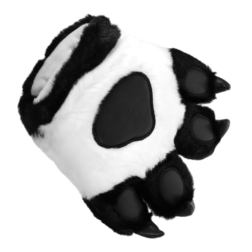 KICHOUSE Plush Bear Claw Gloves for Boys and Girls and Adults Warm Animal Paw Costume Props for Role Playing Parties Soft Winter Accessory