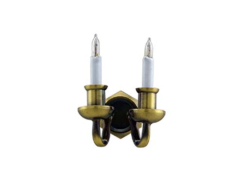 Applique murale miniature double bougie de style nostalgique pour collectionneurs