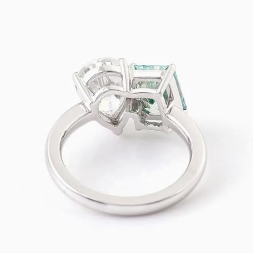 Bague de mariage émeraude en argent 925 : brillance durable sans ternir