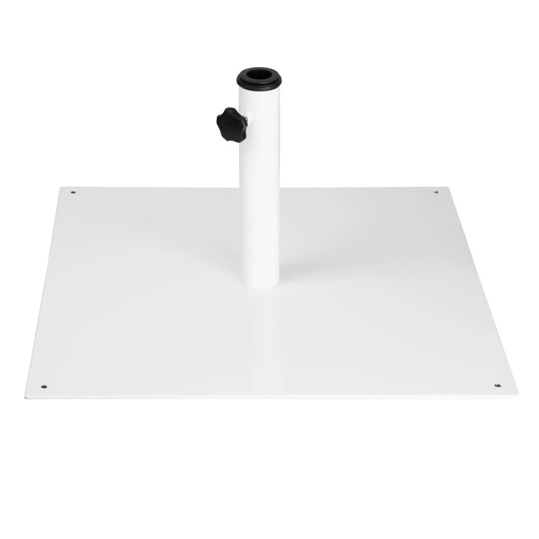 Bolero White Flat Metal Parasol Base - 18Kg