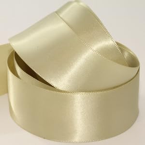 Double Faced Satin Ribbon. 7mm, 10mm, 15mm & 25mm. 58 Colours. 20m Roll (15mm, Cucumber Light Green Col723)