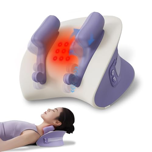 Masajeador Cuello, Masajeador Cervical con Calor, Intensidad Que Simulan el Masaje con Los Dedos, Apto para Masajear Múltiples Partes del Cuerpo, Ideas Regalo Originales para Mujer y Hombres
