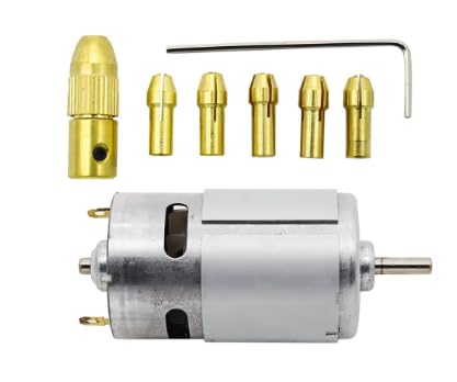 Combo of 12 volts 555 DC Motor 12000rpm High Speed with Hand Drill Chuck set for DIY Projects Electric Drill Bits For Drilling Application (3.17 millimeters) - Multi, Metal (B0CS3HVZVX) Amazon Price History, Amazon Price Tracker