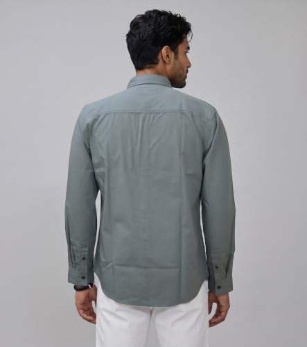 Image of Amazon Brand - INKAST Men Solid Cotton Shirt | Casual Wear | Basic Essential Plain Everyday & Office Wear | Full Sleeve | Regular Fit