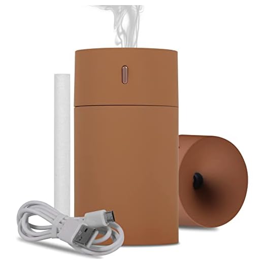 Umidificador Purificador De Ar Ultrassónico com Filtro Aromatizador Portátil (Marrom)