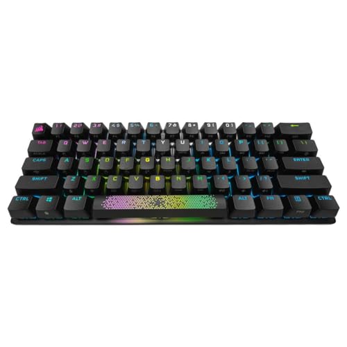 Corsair K70 PRO MINI Wireless RGB 60% Mechanical Gaming Keyboard (Fastest Sub-1ms Wireless, Swappable Cherry MX Speed Keyswitches, Aluminum Frame, PBT Double-Shot Keycaps) QWERTY, NA Layout - Black - Image 3