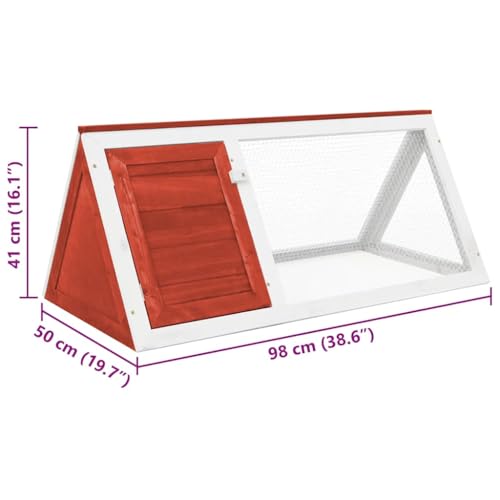 Clapier en bois pour lapins anti prédateur cage extérieure robuste - 6