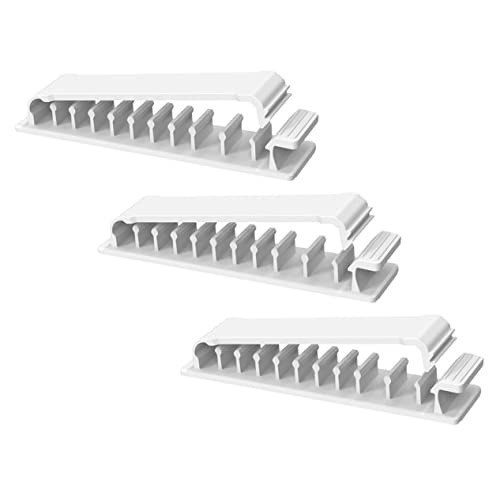 Gadpiparty 9pcs Cord Organizer Clips under Desk Cable Management Adhesive Cord Clamps Desk Cable Wire Clips miniatura 4