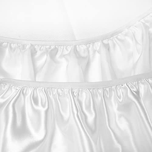 Image of SiinvdaBZX 2 Pcs Satin Bassinet Sheets for Baby Girl, Pink & White | Silk-Like Soft Bassinet Fitted Sheets for Hourglass, Oval & Rectangular Bassinet Mattress