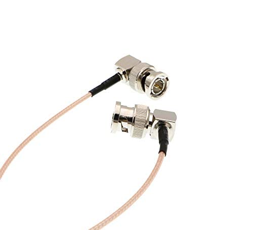Uonecn RG179 Right Angle BNC to Right Angle DIN 1.0/2.3 Mini BNC 75ohm Coaxial Cable Video Cable for Blackmagic HyperDeck Shuttle 50 cm - Image 3