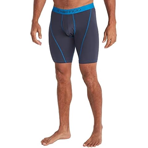 ExOfficio Men's Give-N-Go Sport 2.0 Boxer Brief 9", Navy/Skydiver, Medium Cover