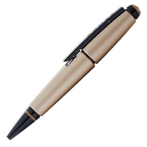 Image of Cross Edge Matte Hazelnut Lacquer Gel Rollerball Pen - Refillable, Medium Point, Black Ink, Premium Box