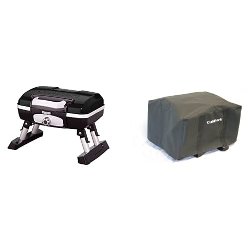 Photo 1 of *NO COVER *Cuisinart Grill Bundle - Petit Portable Propane Gourmet Tabletop Gas Grill (Black) & Tabletop Grill Tote Cover