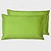 Coppia di Federe per cuscini letto standard 50x80 cm Andrea Home I Colorissimi in tinta unita in 18 colori (Verde Mela)