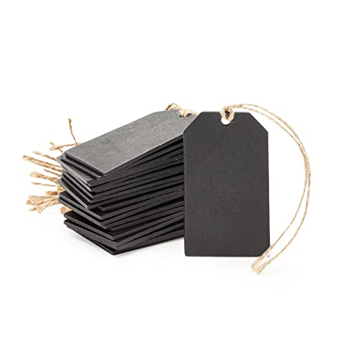 Mini Chalkboard Signs, Black Gift Tags For Bags And Labels (2 X 3.1 In, 24 Pieces) #TOP22