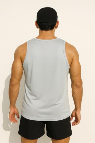 Image of Pack of 2 Sando For Men Men's Sleeveless Round Neck Vest - Pack of 2, Polyester Fabric, Quick Dry Gym & Casual Wear Gym Fit