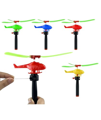 Image of 5PCS Flying Spinner Helicopters Planes 360Rotating Airplanes Helicopter Airplane for Boys Girls Goodie Bag Stuffers Classroom Prizes Bulk Flying Toys Party Favors(Random Color