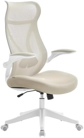 SONGMICS Office Chair, Armchair, Ergonomic Backrest, Height Adjus...
