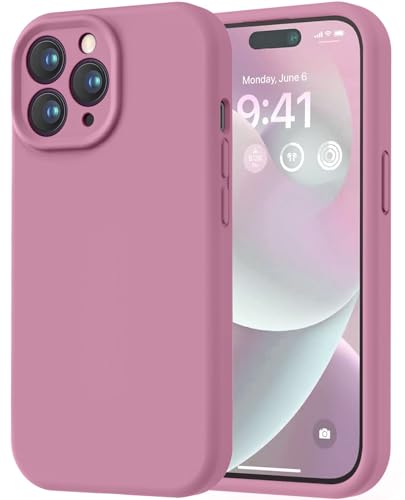 Image of LOVE 3000 Designed for iPhone 14 Pro Max Case, Premium Silicone with [Soft Anti-Scratch Microfiber Lining] Shockproof Protective Phone Case for Men Women Girls 6.7 inch, Lavender Purple