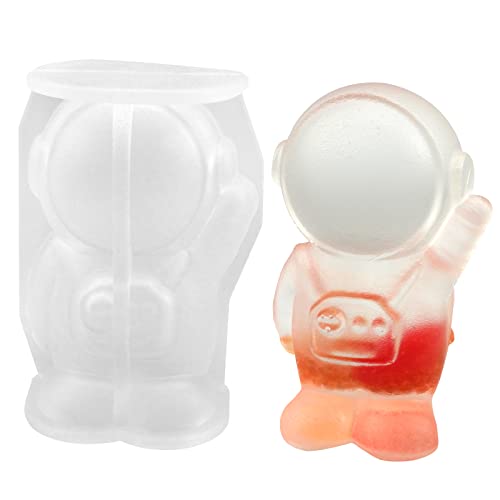 quiodok 3D Astronaute Résine Moules Moulage en Résine époxy Moule Resine 3D En Résine époxy et Silicone Pour Décoration des Tables à Domicile Astronaute en RéSine Bricolage Décorations Cover