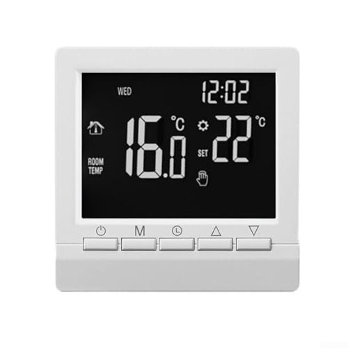 Termostatos de calefacción por suelo radiante programable con pantalla LCD, termostatos eléctricos de calefacción por suelo radiante