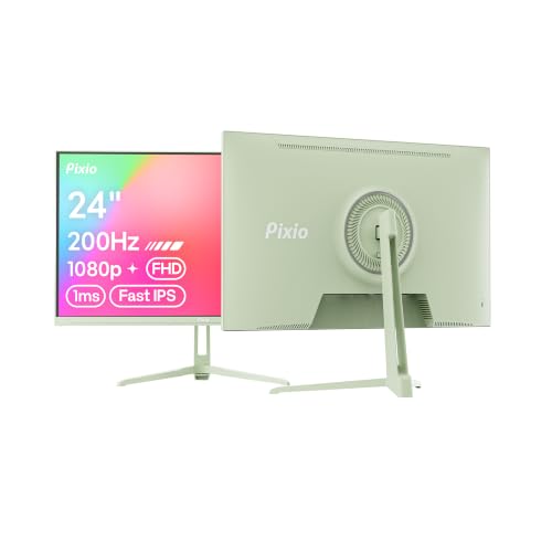 Image of Pixio PX248 Wave Mint Green 24 inch 200Hz Refresh Rate FHD 1080p Resolution Fast IPS Panel 1ms GTG Response Time Built-in Speakers Gaming Monitor with Adaptive Sync