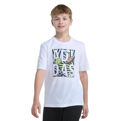 Image of Adidas Boys Short Sleeve Multi-Sport Poster Tee