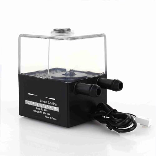 Water Cooling Pump, UltraQuiet SC-400T DC 12V UltraQuiet Water Cooling Pump 4W Reservoir .300L/h for PC CPU Liquid Cooling System