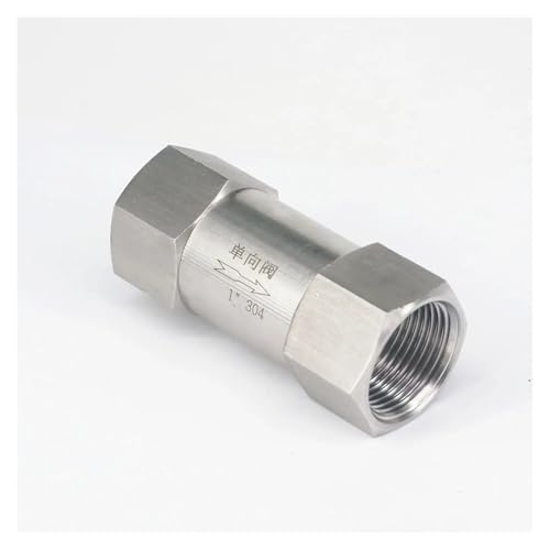 ICXLPMC 1' BSP Female 304 Stainless Steel One Way Check Valve Non-Return In Line Valve 3-60 Bar