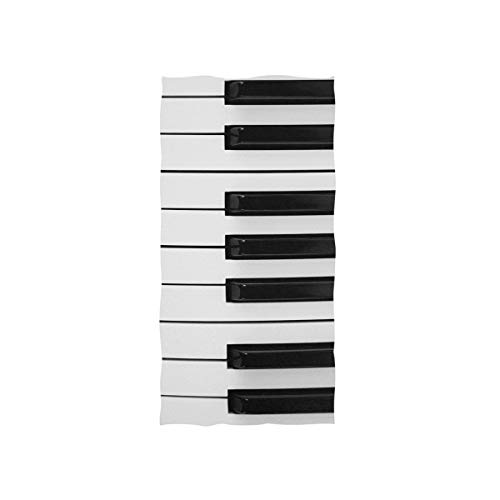 Naanle Black and White Piano Key Soft Bath Towel Absorbent