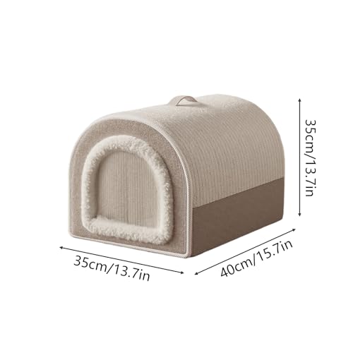 Tapis d'hiver pour chaton idéal pour le salon avec son couchage fermé en peluche - 3