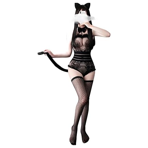 Anime lindo gato cosplay japonés ropa interior sexy uniforme traje de mucama uniforme (traje lindo)
