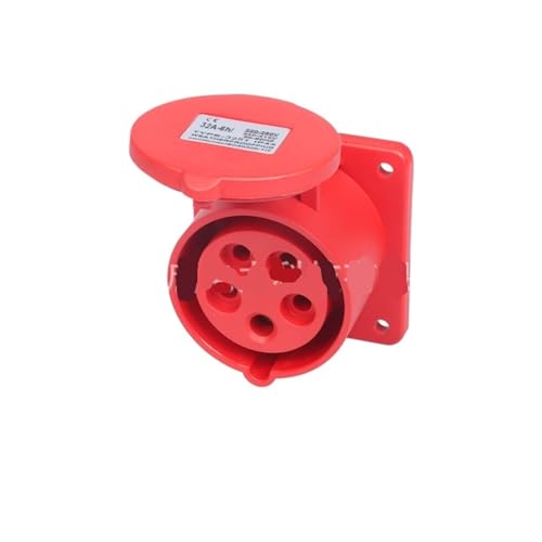 Enchufe de aviación empotrable de 5 pines y 32A con protección impermeable IP44 2